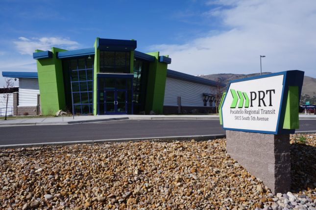 Monument sign at Pocatello Regional Transit Center